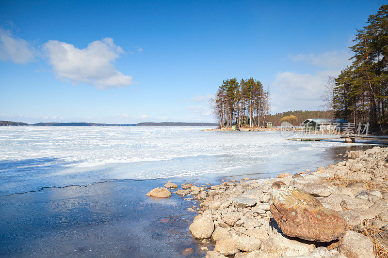 芬兰Imatra Saimaa湖海岸